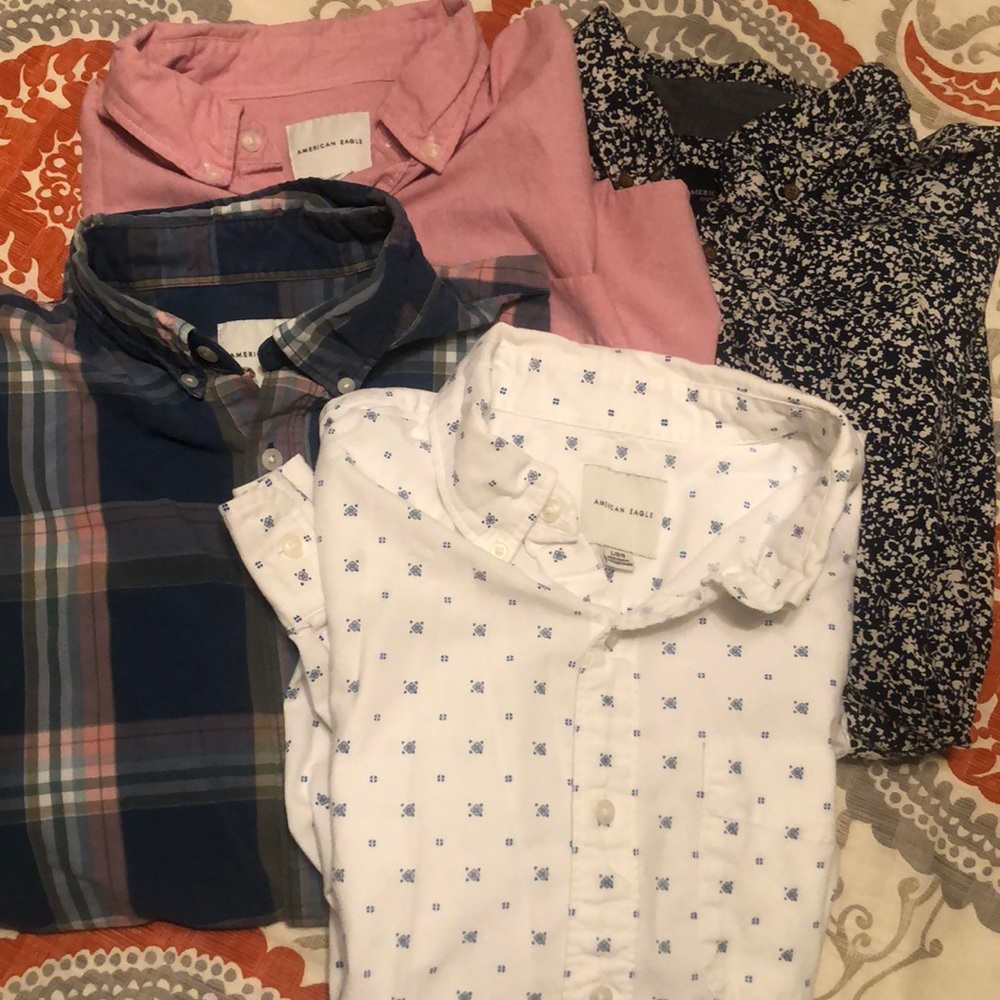 4 American Eagle Dress Shirts